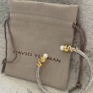 David Yurman Silver and Gold Cable Bracelet